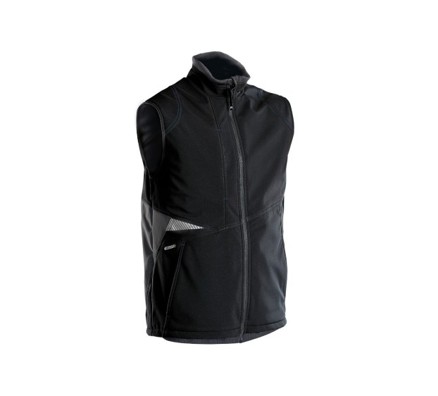 GILET POLAIRE HOMME/FEMME BI FUSION NOIR/GRIS 