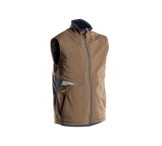 GILET POLAIRE HOMME/FEMME BI FUSION CAMEL/GRIS 