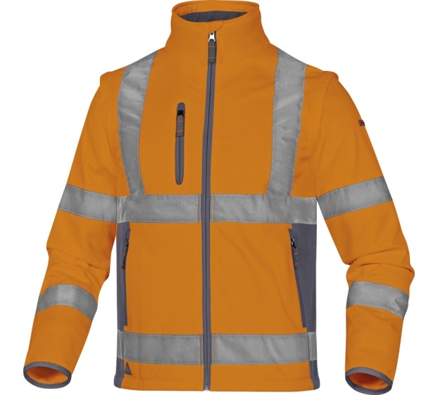 VESTE SOFTSHELL RÉFLÉCHISSANTE MOONLIGHT ORANGE FLUO