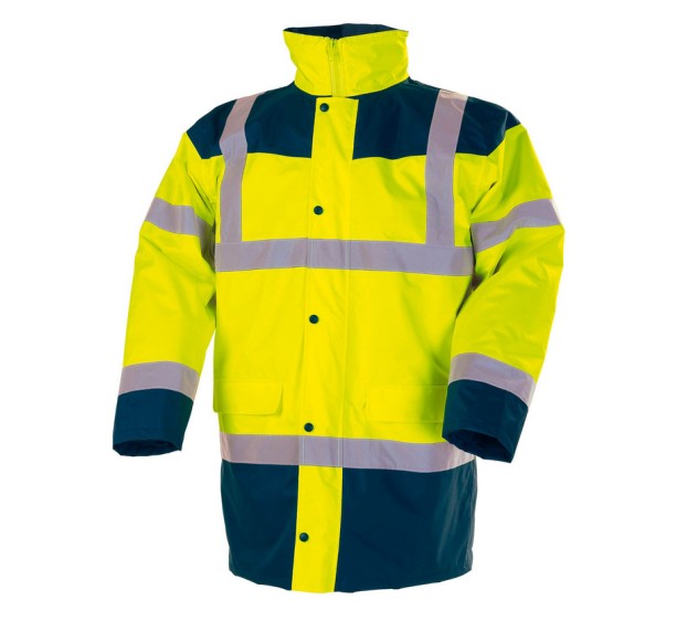 PARKA HAUTE VISIBILITÉ PIAMA JAUNE FLUO/MARINE 