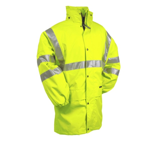 VESTE DE PLUIE RÉFLÉCHISSANTE MAEVA JAUNE FLUO