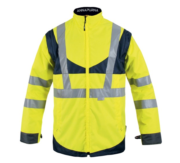 GILET HAUTE VISIBILITÉ ANNAPURNA JAUNE FLUO/MARINE