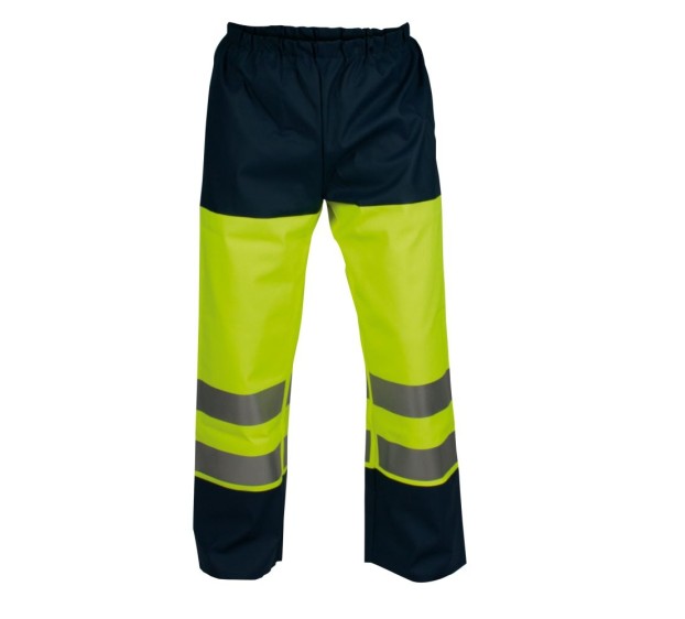 PANTALON DE PLUIE RÉFLÉCHISSANT MICHEL JAUNE FLUO/MARINE