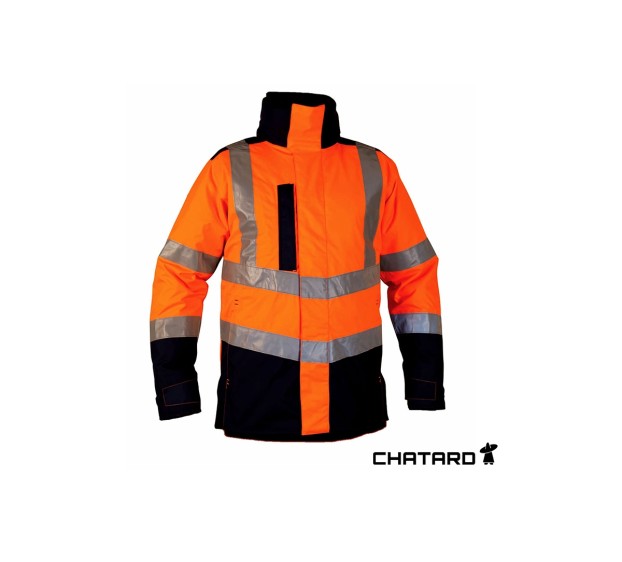 PARKA HAUTE VISIBILITÉ RIGA ORANGE FLUO/MARINE T.4XL