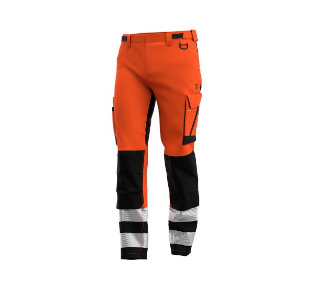 PANTALON RÉFLÉCHISSANT HOMME SCUTI ORANGE FLUO/NOIR
