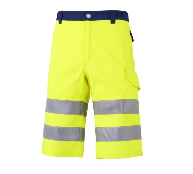 BERMUDA HAUTE VISIBILITÉ LUK LIGHT JAUNE/MARINE
