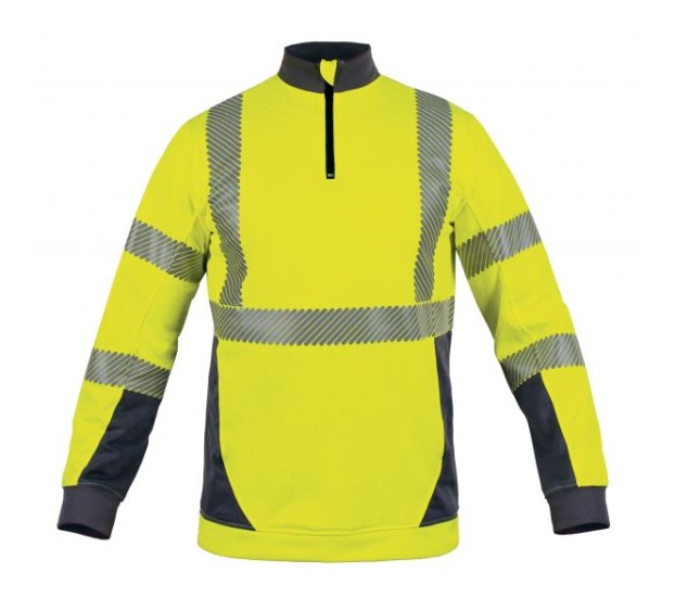 SWEAT RÉFLÉCHISSANT DARWIN JAUNE FLUO/GRIS