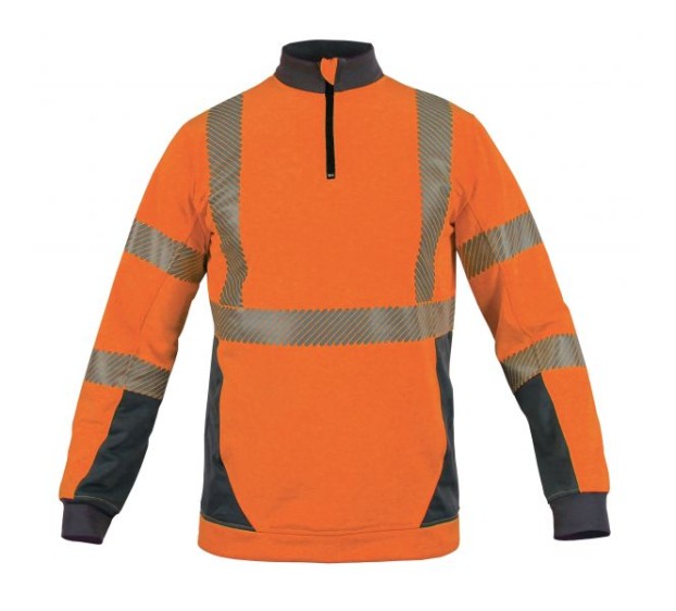 SWEAT RÉFLÉCHISSANT DARWIN ORANGE FLUO/GRIS