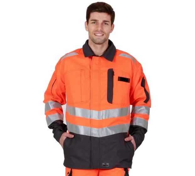 VESTE REFLECHISSANTE HOMME/FEMME ROADY ORANGE FLUO/CONVOY