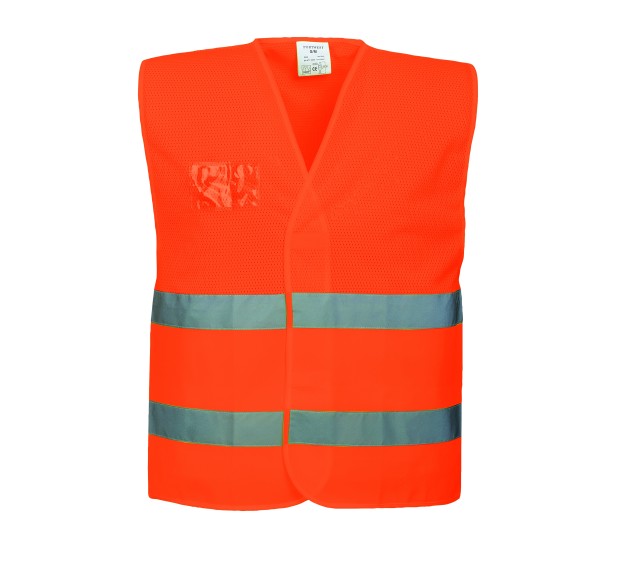 GILET HAUTE VISIBILITÉ SEMI-GRILLAGE C494 ORANGE FLUO