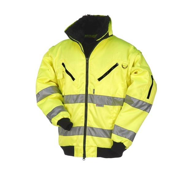 BLOUSON HAUTE VISIBILITÉ SPARROW JAUNE FLUO/MARINE