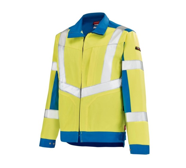 BLOUSON HAUTE VISIBILITÉ LUTEA BLEU AZUR/JAUNE FLUO 