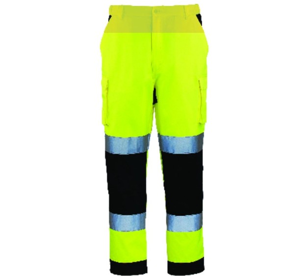 PANTALON PATROL HAUTE VISIBILITE JAUNE/MARINE 