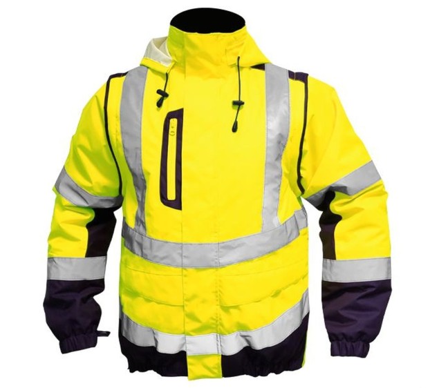 BLOUSON ILONA 4 JAUNE FLUO MARINE T.5XL