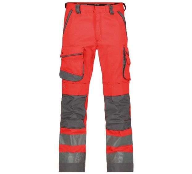 PANTALON HAUTE VISIBILITE CHICAGO ROUGE/GRIS CIMENT 