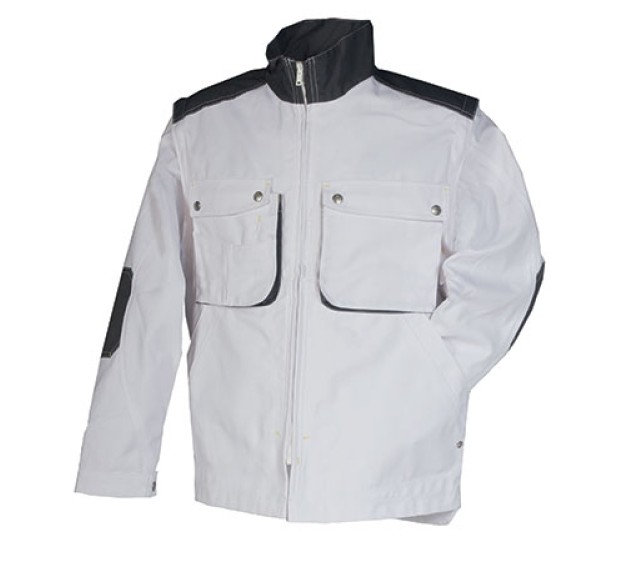 BLOUSON CRAFT PEINTRE BLANC GRIS 