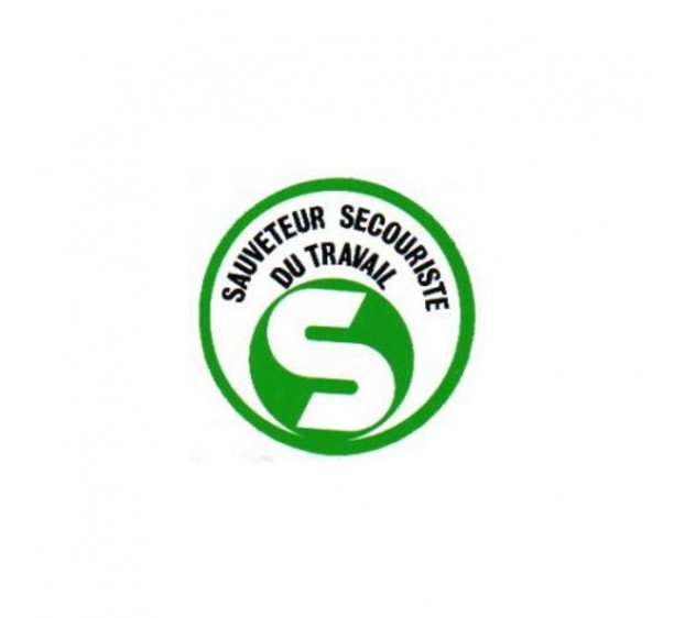 ADHESIFS SST (SAUVETEUR SECOURISTE DU TRAVAIL)  Ø 35 mm