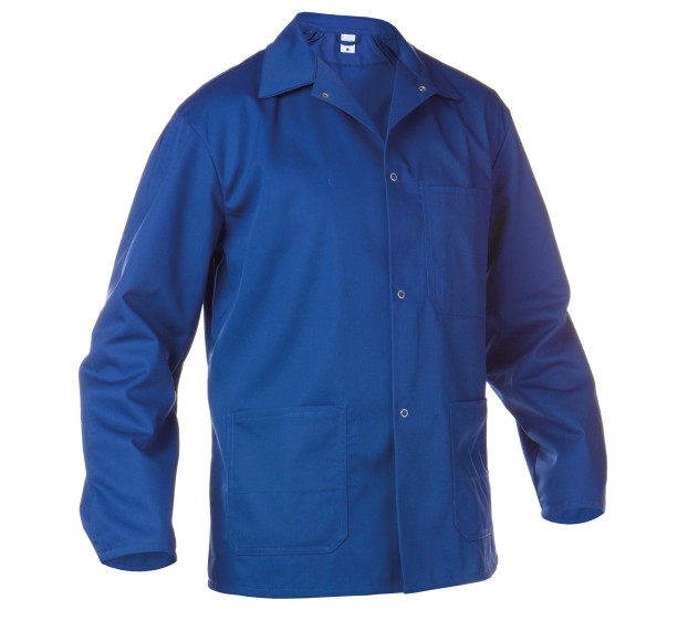 VESTE TRAVAIL BLEU ROYAL 245GR/M2 65%P.35%C. XS - 36/38