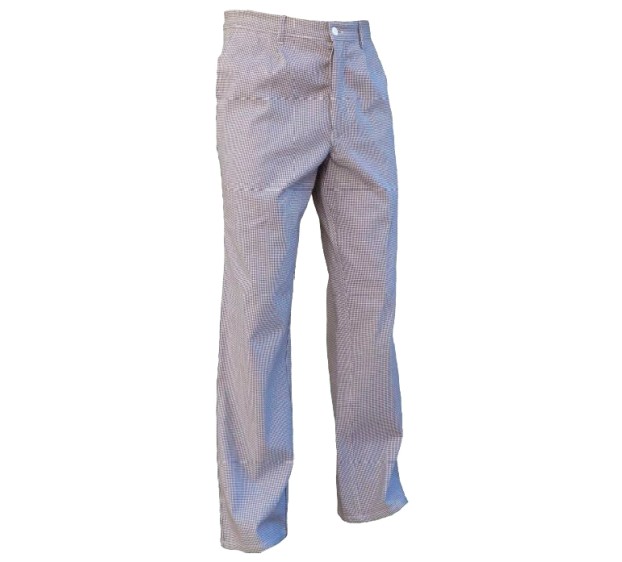 PANTALON DE CUISINE HOMME 100 % COTON BLANC