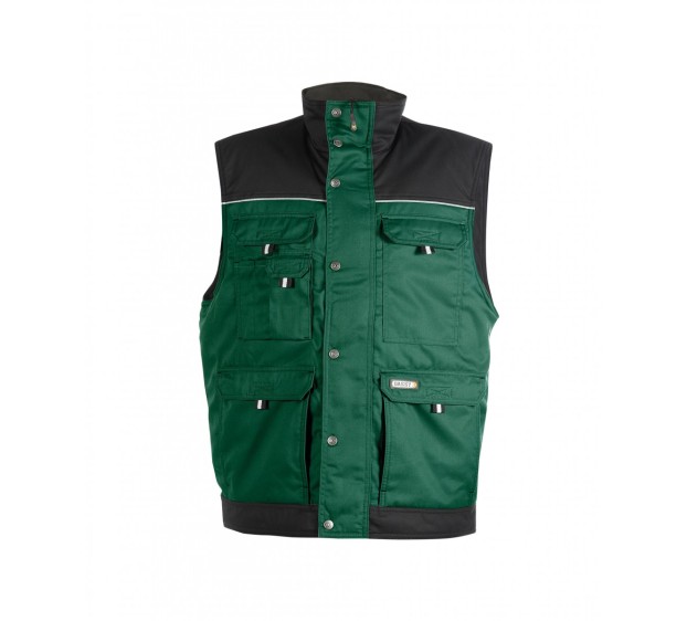 GILET DE TRAVAIL/BODYWARMER HOMME/FEMME HULST Vert/Noir