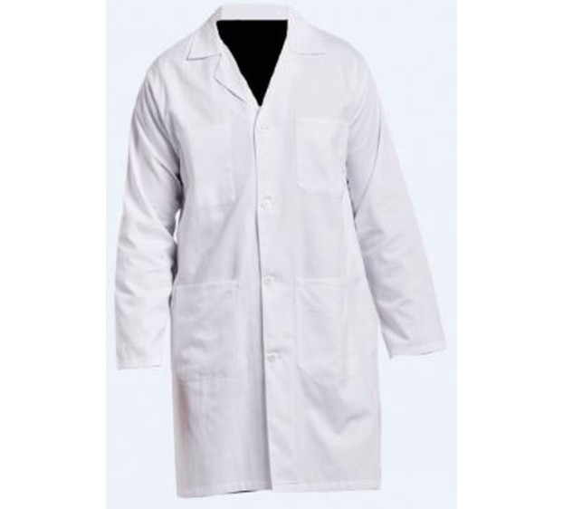 BLOUSE DE TRAVAIL HOMME 100 % COTON FERMETURE BOUTONS BLANC