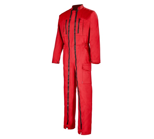 COMBINAISON DE TRAVAIL DOUBLE ZIP PYROP ROUGE