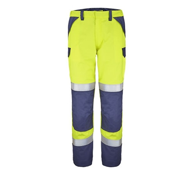 PANTALON HAUTE VISIBILITE/ANTISTATIQUE/IGNIFUGE/SOUDEUR/ANTI-ACIDE/ATEX BAYO 300 XP JAUNE FLUO/MARINE