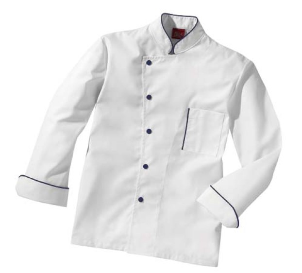 VESTE DE CUISINE MIXTE LISERET MARINE