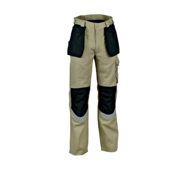 PANTALON DE TRAVAIL HOMME/FEMME BRICKLAYER BEIGE/NOIR