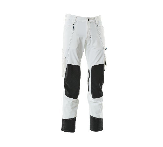 PANTALON DE TRAVAIL HOMME/FEMME ADVANCED AVEC POCHES GENOUILLÈRES BLANC