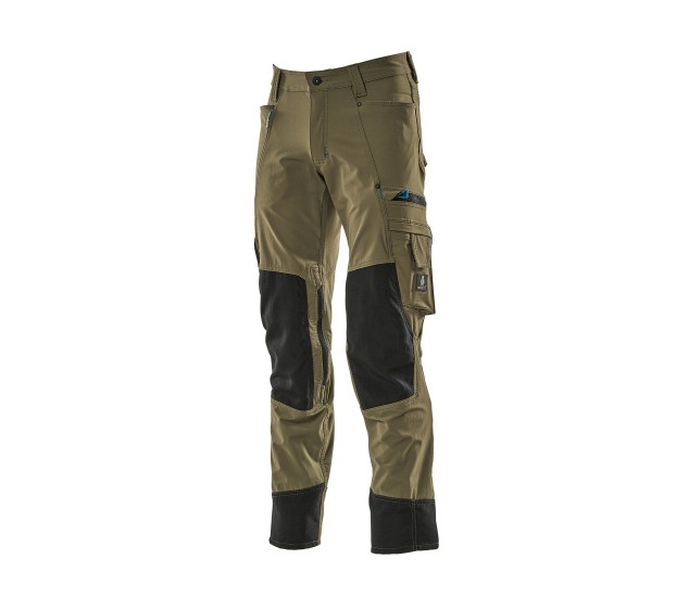 PANTALON DE TRAVAIL HOMME/FEMME ADVANCED AVEC POCHES GENOULLÈRES VERT MOUSSE T.64/C66