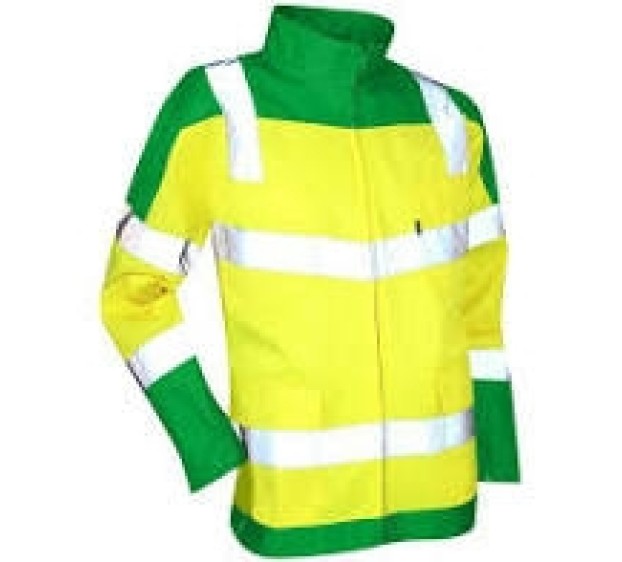 VESTE RÉFLÉCHISSANTE HOMME/FEMME URGENCE JAUNE FLUO/VERT