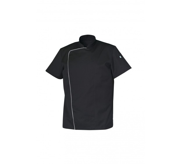 VESTE DE CUISINE MANCHES COURTES MARC NOIR/GRIS 