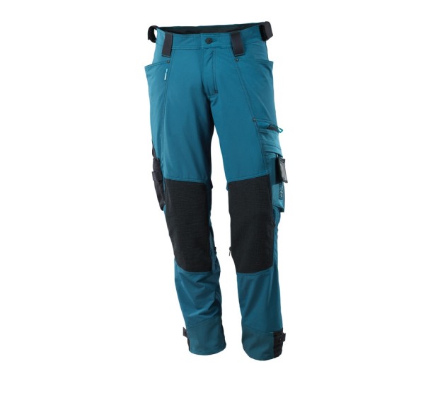 PANTALON DE TRAVAIL AVEC POCHES GENOULLÈRES ADVANCED BLEU PETROLE T.61/C64