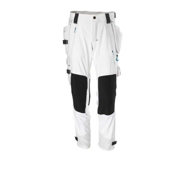 PANTALON DE TRAVAIL AVEC POCHES GENOULLÈRES FLOTTANTES ADVANCED BLANC