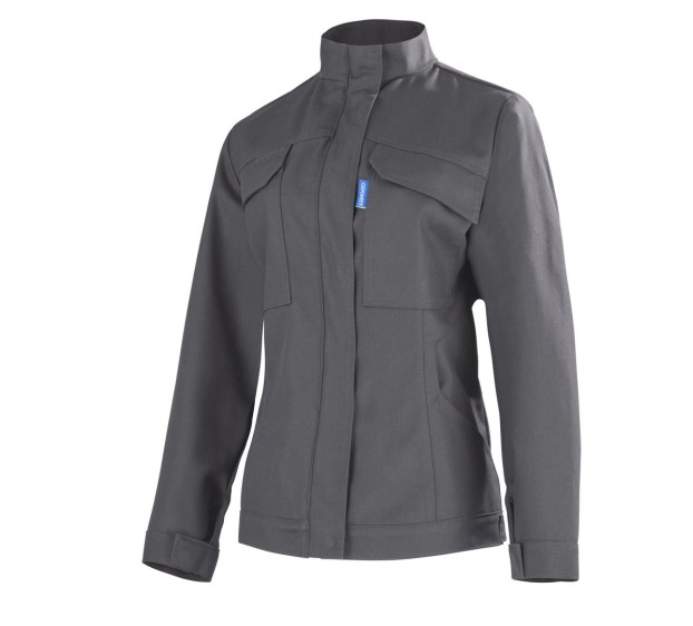 BLOUSON FEMME ZIP KROSS LINE GRIS CHARCOAL