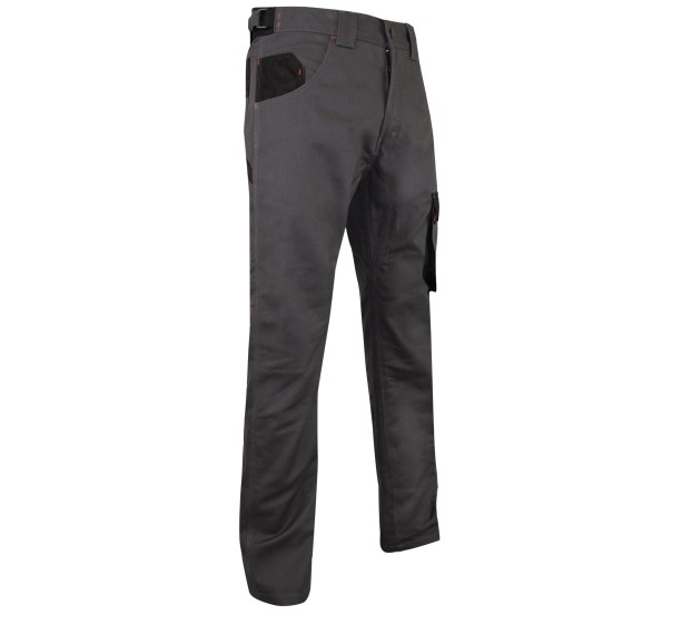 PANTALON DE TRAVAIL HOMME/FEMME AUTHENTIC CIMENT GRIS/NOIR