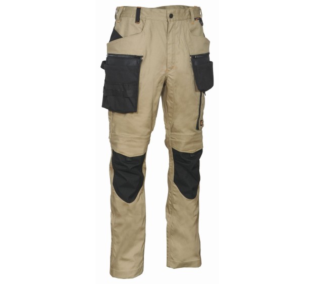 PANTALON DE TRAVAIL HOMME/FEMME BIWER BEIGE/NOIR 