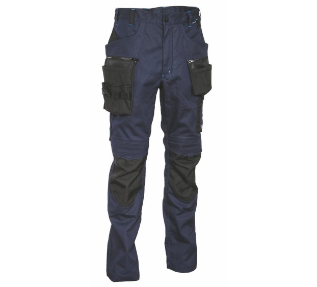PANTALON DE TRAVAIL HOMME/FEMME BIWER BLEU NAVY/NOIR
