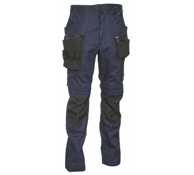 PANTALON DE TRAVAIL HOMME/FEMME BIWER BLEU NAVY/NOIR 