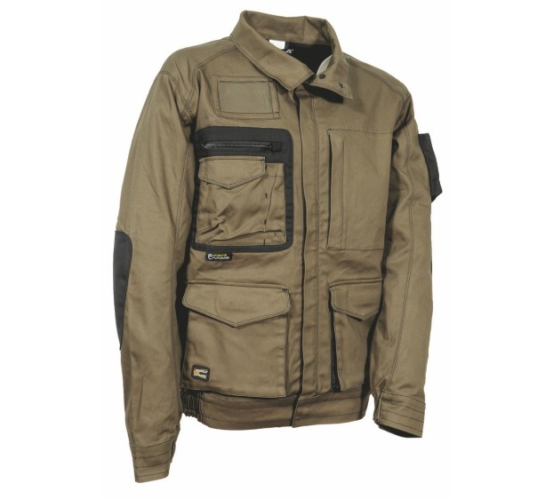 VESTE DE TRAVAIL HOMME/FEMME DIPPACH TAUPE/NOIR 