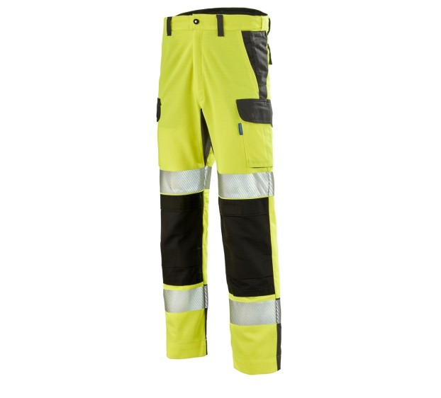 PANTALON RÉFLÉCHISSANT HOMME/FEMME ADVANCED JAUNE FLUO/GRIS