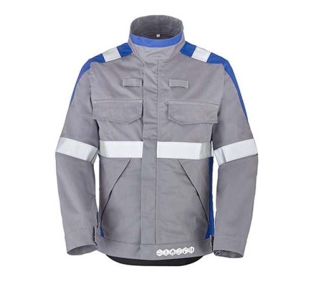 BLOUSON REFLECHISSANT/IGNIFUGE/SOUDEUR/ANTISTATIQUE/ANTI-ACIDE/ATEX CAPURATA KOLOR 320 XP GRIS ACIER/BUGATTI