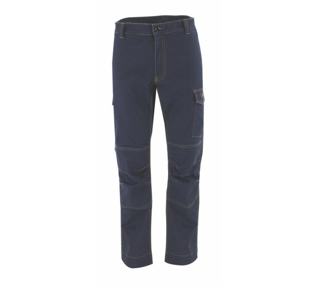 JEAN MULTIRISQUE BLEU POCHE GENOUILLERES