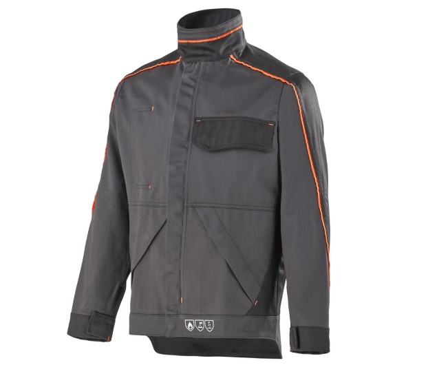 VESTE IGNIFUGEE SOUDEUR KONEKT 2 GRIS CHARCOAL/NOIR