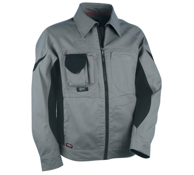 VESTE DE TRAVAIL HOMME/FEMME WORKMAN GRIS/NOIR