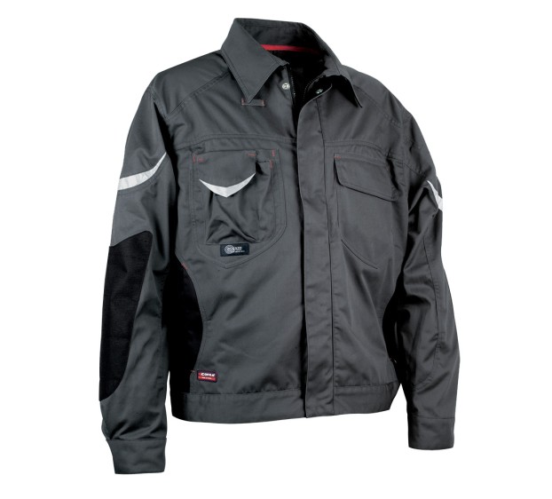 VESTE DE TRAVAIL HOMME/FEMME WORKMASTER ANTRACITE/NOIR
