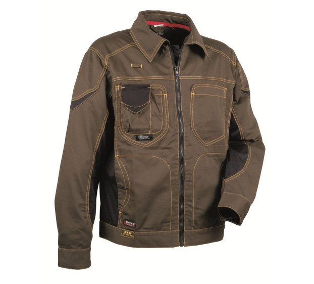 VESTE DE TRAVAIL HOMME/FEMME WORKMAN TAUPE/NOIR