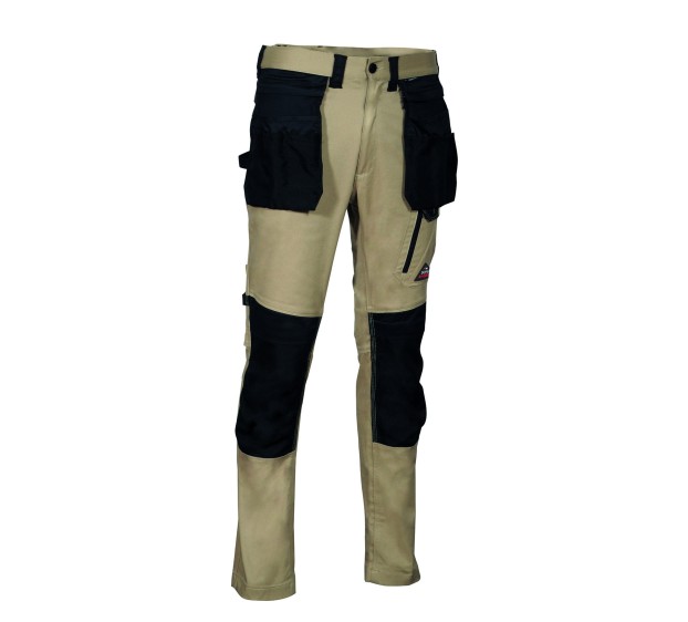 PANTALON DE TRAVAIL HOMME/FEMME KUDUS BEIGE/NOIR 