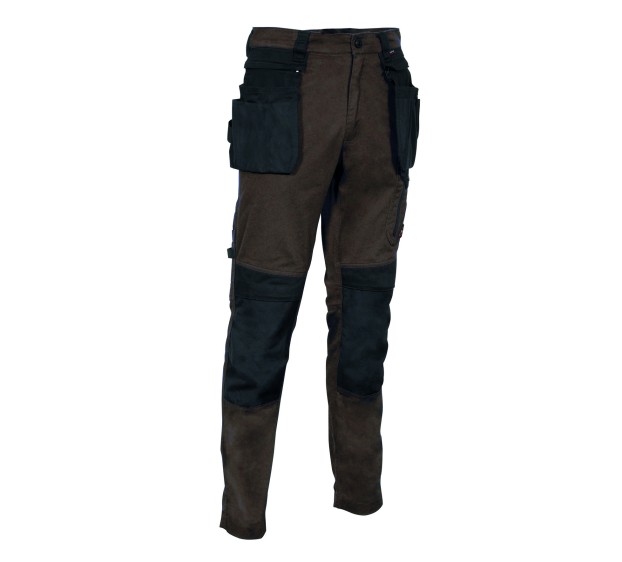 PANTALON DE TRAVAIL HOMME/FEMME KUDUS TAUPE/NOIR 